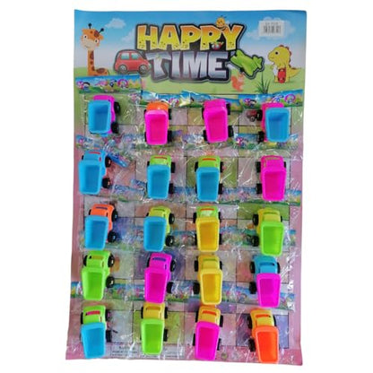 Happy Time Dump Truck 20pc | Mini Construction Toy Trucks | Pull-Back Play Vehicles
