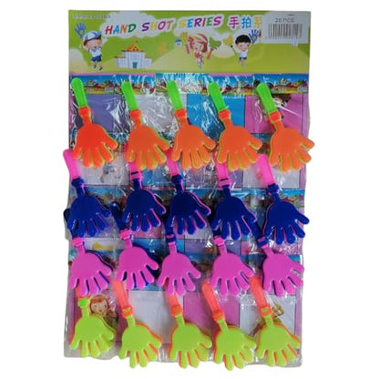 Hand Clapper on Card 20pc | Noisemaker Toy | Party Favor Clapping Hands