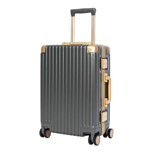 Classic Aluminum Frame Travel Suitcase - 26 inch - Grey