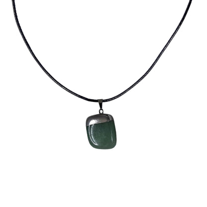 Earth Stone Collection - Polished Crystal Stone Necklace (Aventurine)