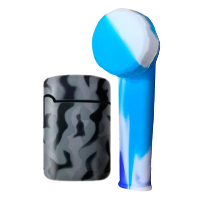 Grey Army ZL-3 Torch Jet Lighter And Glacier Mini Silicone Rasta Pipe
