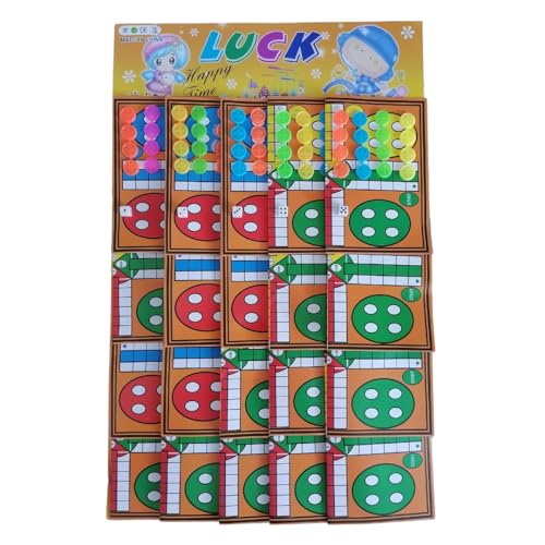 Ludo on Card 20pc | Classic Family Board Game | Travel-Friendly Mini Set
