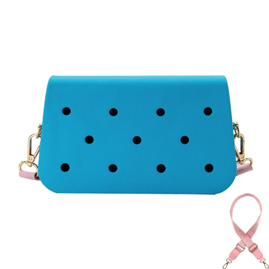 Coco EVA Croc Crossbody Bag – Lightweight Waterproof Shoulder Bag (Blue)