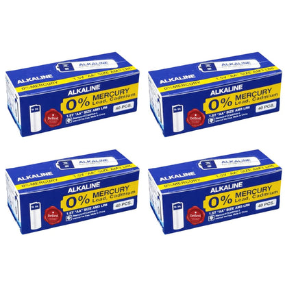 DeBest AA Alkaline Battery 1.5V AM3 LR6 Box of 40, 4 Pack