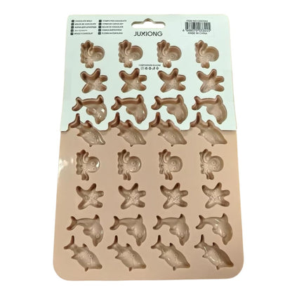 Silicone Chocolate Mold - Sea Creatures - 20.5x15cm (Pink)