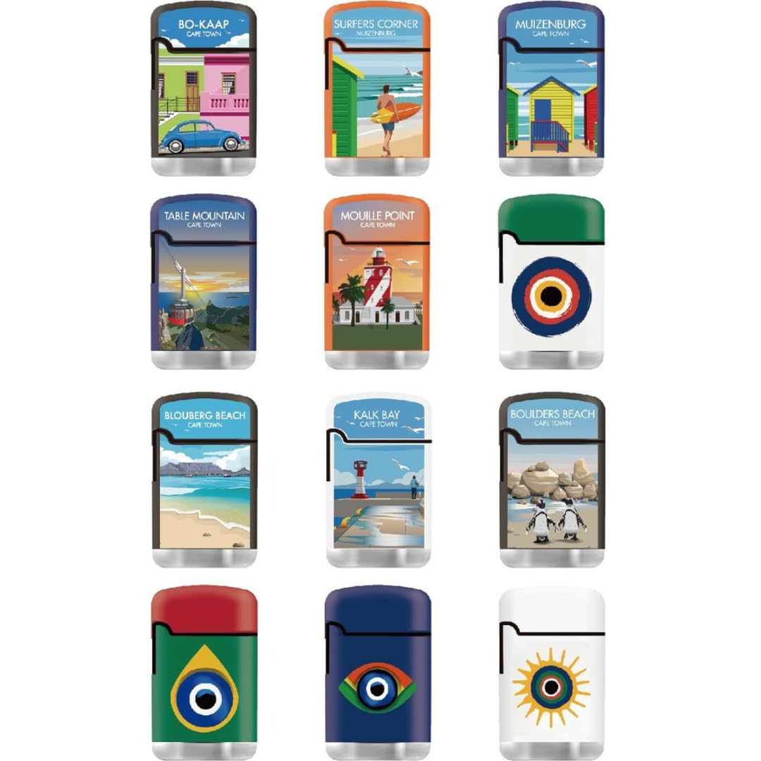 Zengaz - ZL3 Glenn John Art Cube - 48 Piece DIsplay Torch Jet Lighters