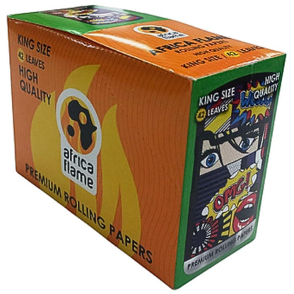 Africa Flame Rolling Paper King Size - 50 Booklets - Popart - 2 Pack