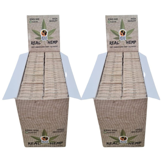 Africa Flame 100% Hemp Rolling Paper - 50 Booklets - 2 Pack