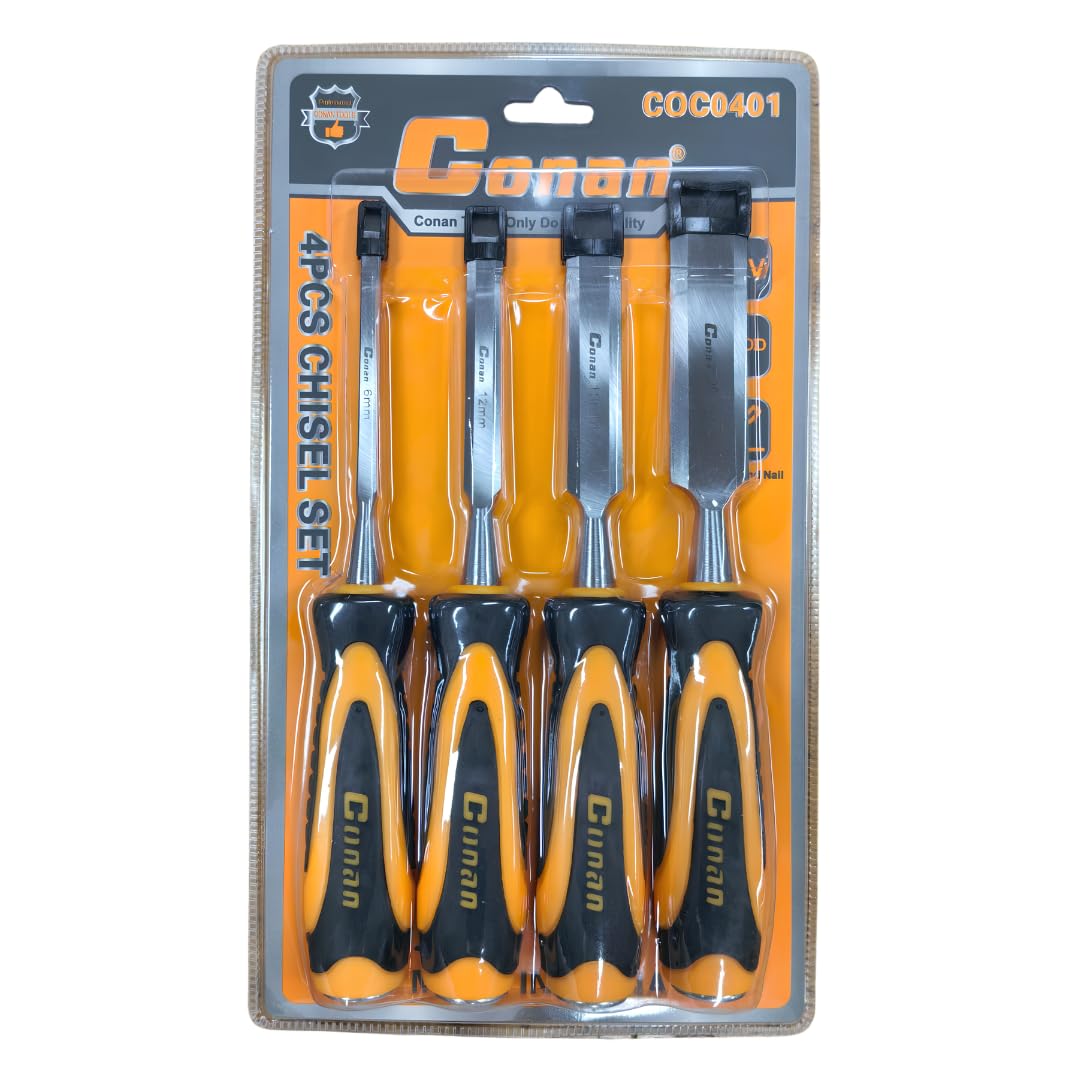 4 Piece Wood Chisel Set - 6, 12, 18 & 25mm