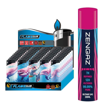 N2 Electronic Lighter - 50 Pack With 330ml Gas (Pink Marine)