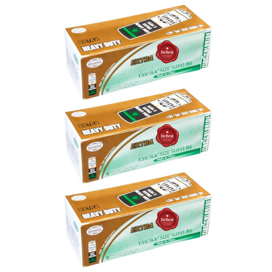 Debest Zinc Chloride AA Penlight Battery 1.5V - Box of 40 - 3 Pack
