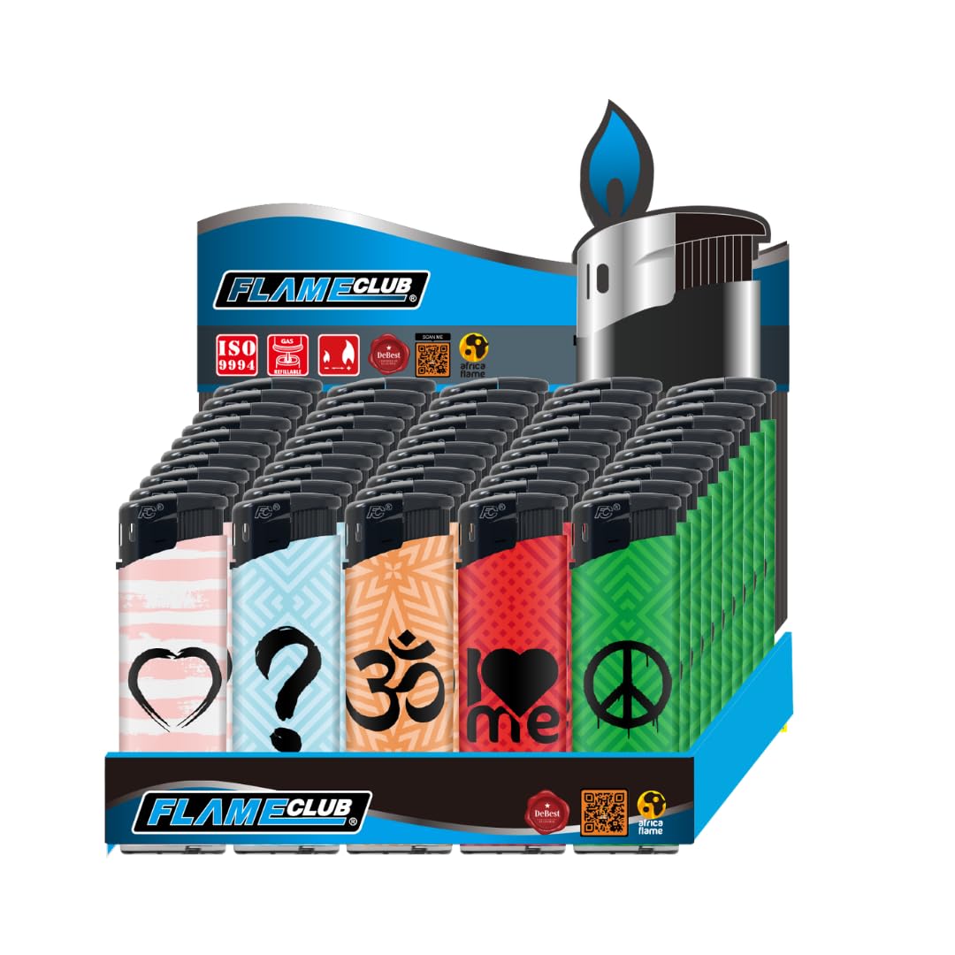 Electronic N2 Refillable Lighters – Colors Pack of 50