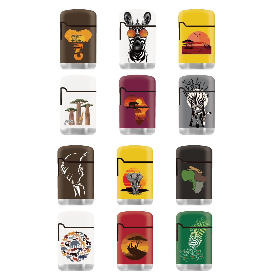 ZL3 African Wildlife Cube - 48 Piece DIsplay Torch Jet Lighters