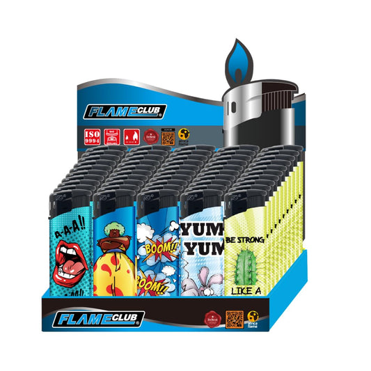 Electronic N2 Refillable Lighters – Mix 1 Assortment, Pack of 50