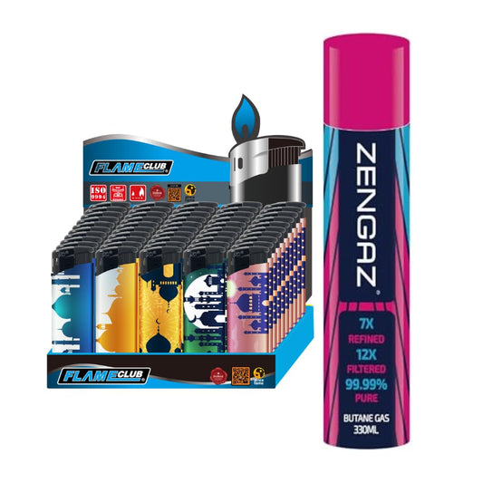 N2 Electronic Lighter - 50 Pack With 330ml Gas (Ali)