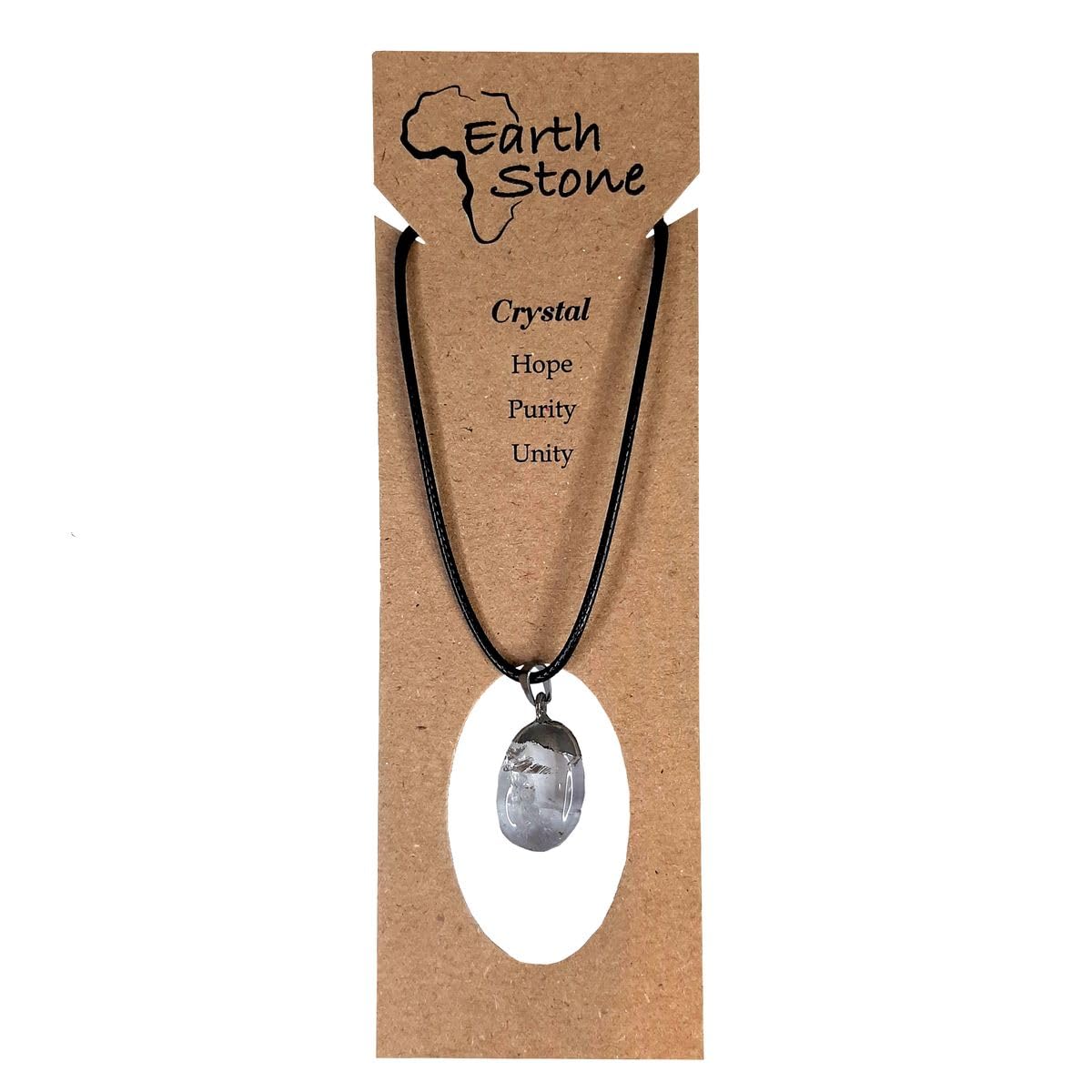 Earth Stone Collection - Polished Crystal Stone Necklace (Crystal)