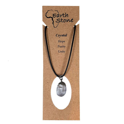 Earth Stone Collection - Polished Crystal Stone Necklace (Crystal)
