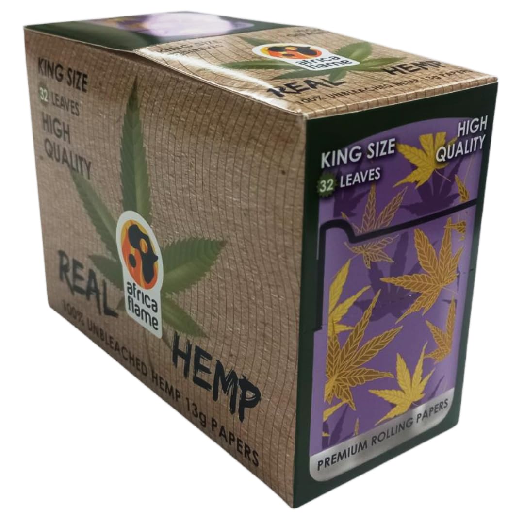 Africa Flame 100% Hemp Rolling Paper - 50 Booklets - Lilac