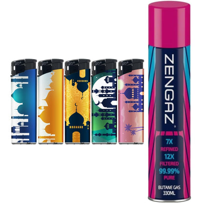 N2 Electronic Lighter - 5 Pack With 330ml Gas (Ali)