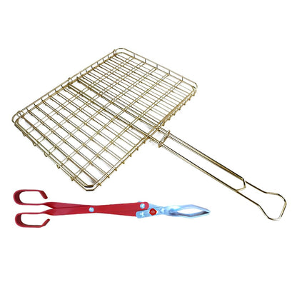 DeBest Braai Grid Big Box & Medium Braai Tongs Combo