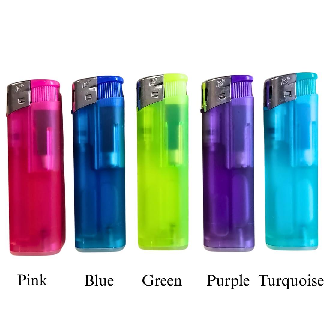 N2 Frosty Electronic Refillable Lighters – New Assorted Colours – 50 Units per Tray – Durable Bulk Pocket Lighters for Everyday Use & Retail