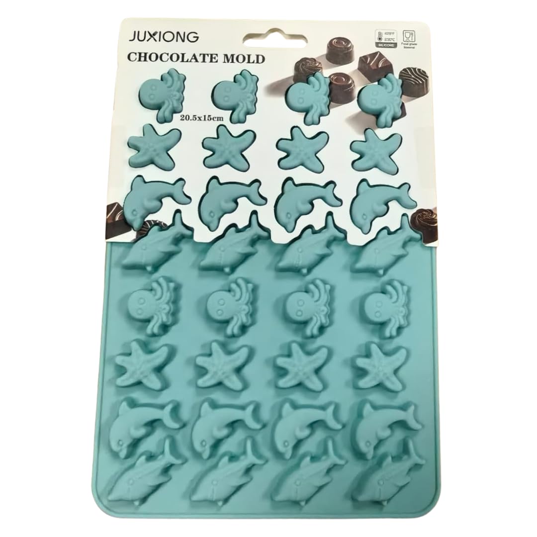 Silicone Chocolate Mold - Sea Creatures - 20.5x15cm (Blue)