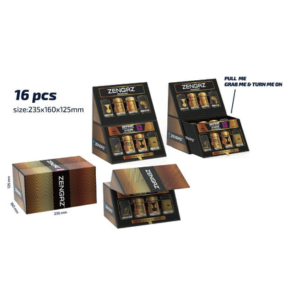 Mini Cube Display ZL 3 Mega Jet Flame - 16 pcs - Black is Gold