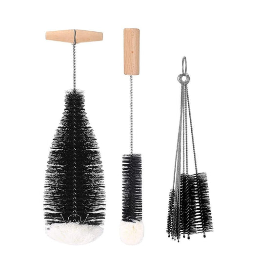 Glass Bottle Cleaning Brush Set Tube Spout Cleaning Tools - 12 Piece