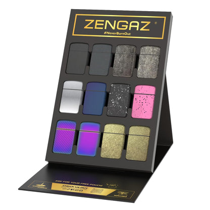 ZL12 Metal Premium Mega Jet Flame Lighters Display