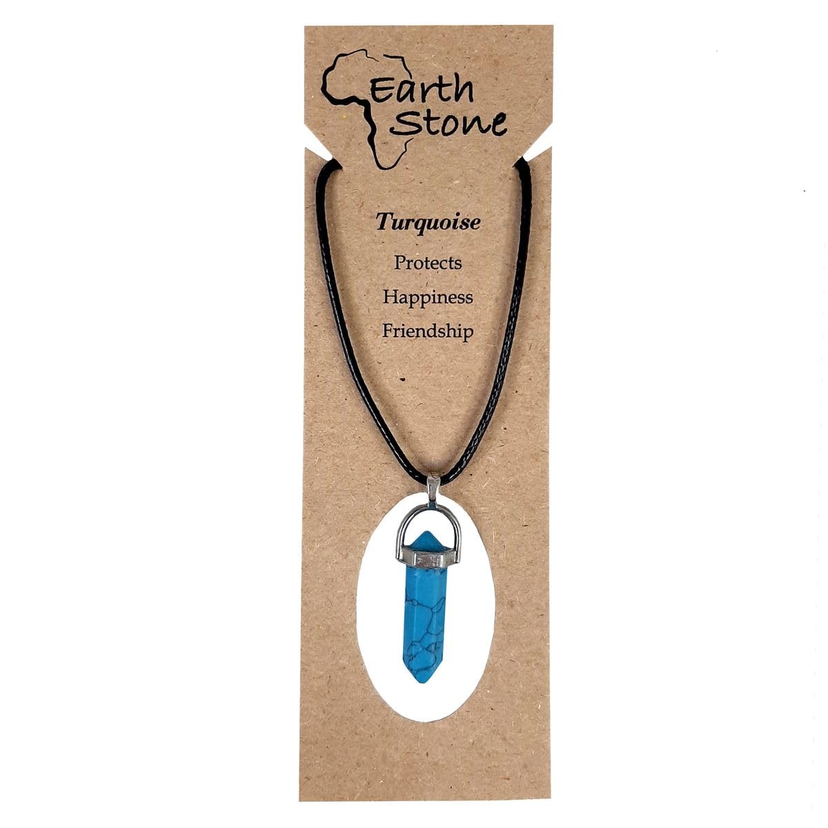 Earth Stone Collection - Bullet Crystal Stone Necklace (Turquoise)