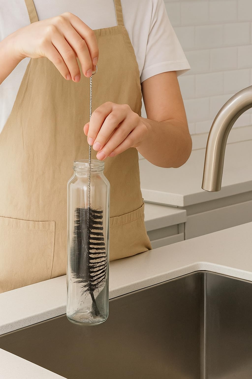 Glass Bottle Cleaning Brush Set Tube Spout Cleaning Tools - 12 Piece