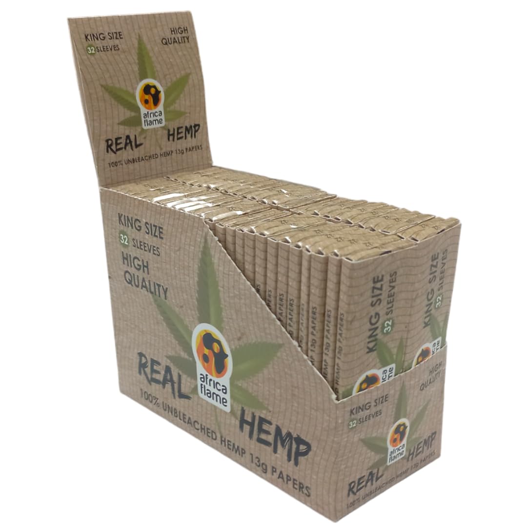 Africa Flame 100% Hemp Rolling Paper - 50 Booklets - 4 Pack
