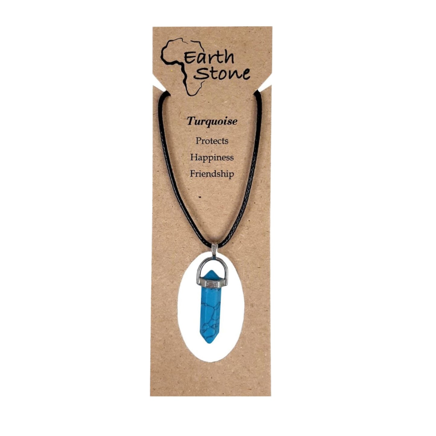 Earth Stone Collection - Bullet Crystal Stone Necklace (Turquoise)