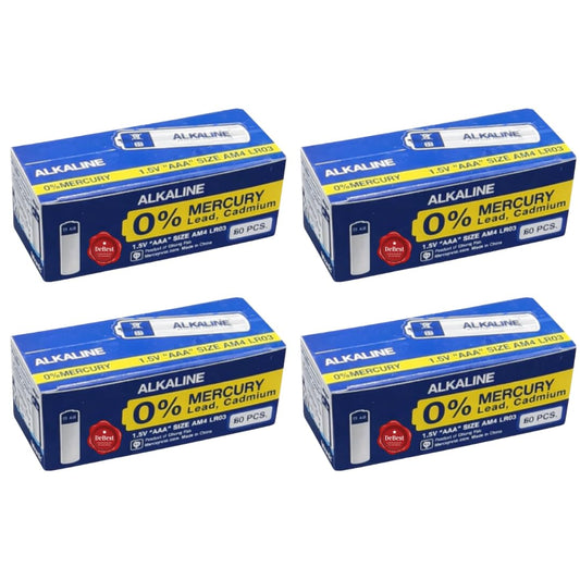 Debest Alkaline AAA Battery 1.5V - Box of 60 - 4 Pack