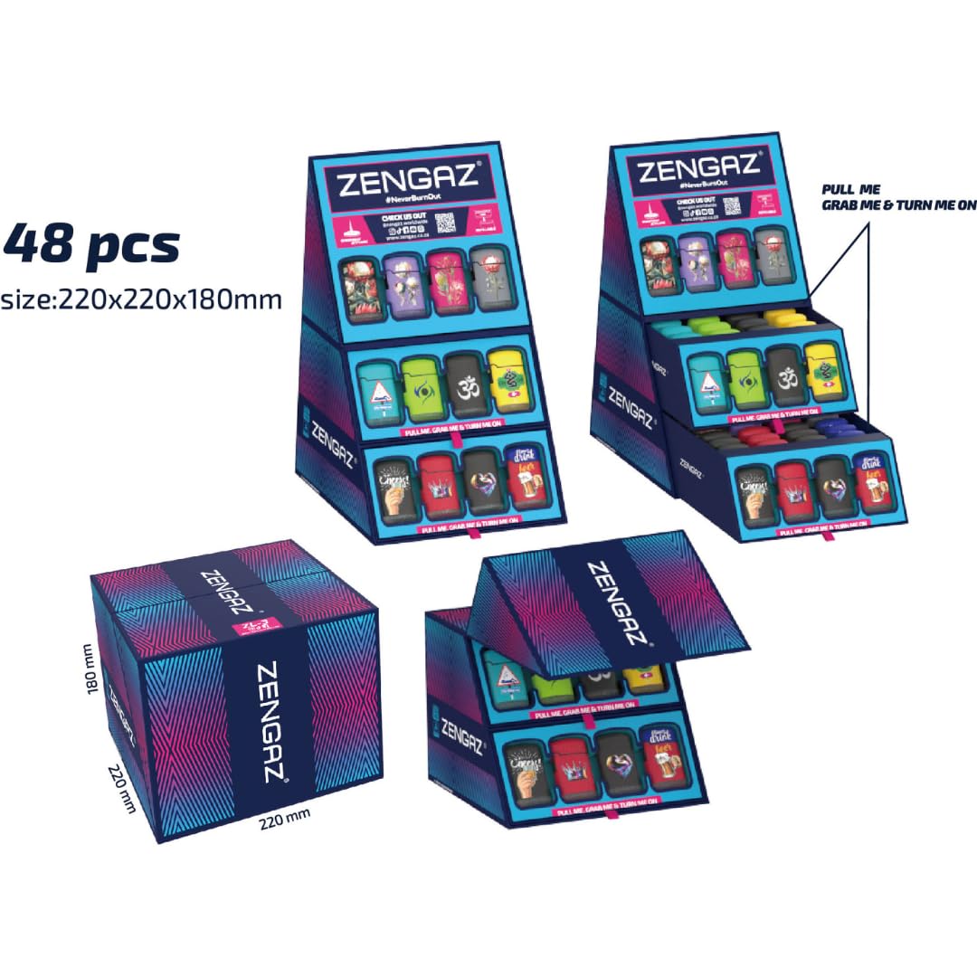 Zl3 Cube 23-48 Piece Display Torch Jet Lighters