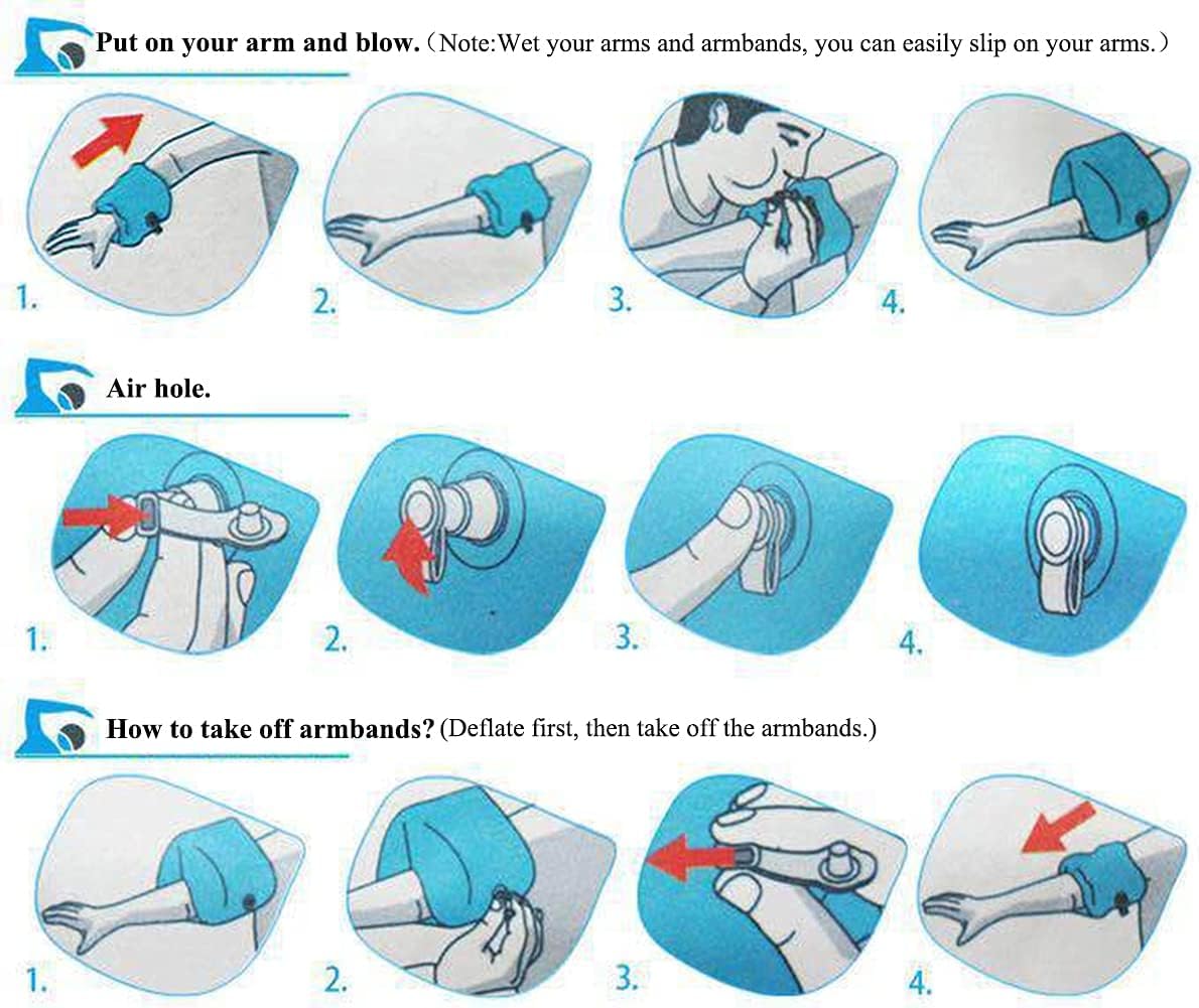 Swimming Inflatable Floating Arm Bands - Pink