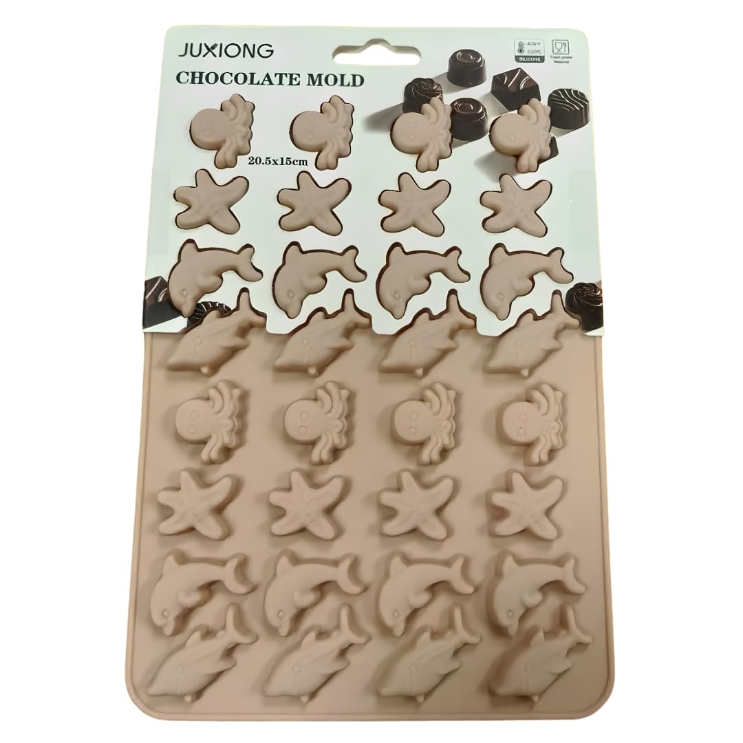 Silicone Chocolate Mold - Sea Creatures - 20.5x15cm (Pink)