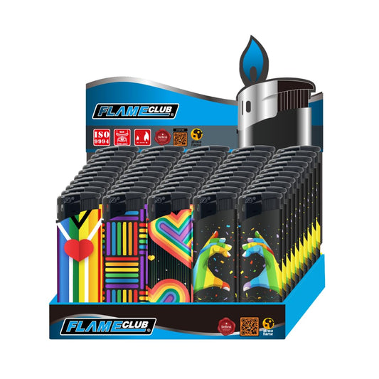 Electronic N2 Refillable Lighters – Love Design, Pack of 50