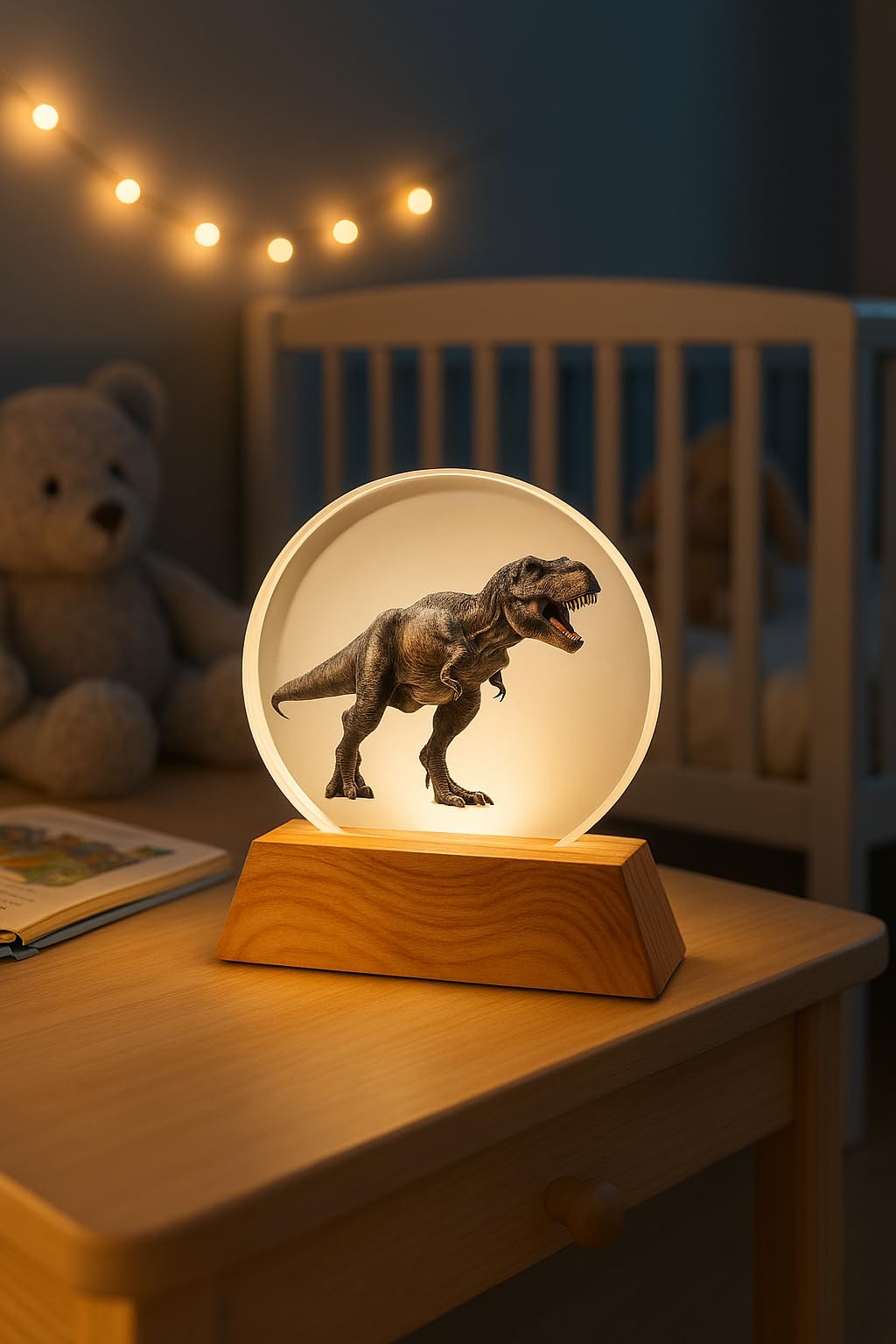 3D Creative Lamp – T‑Rex Illuminated Art Light