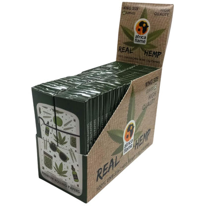 Africa Flame 100% Hemp Rolling Paper - 50 Booklets - White - 2 Pack