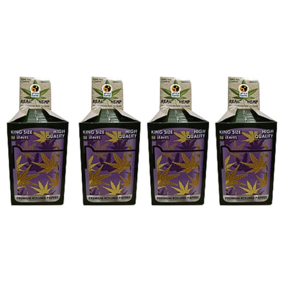 Africa Flame 100% Hemp Rolling Paper - 50 Booklets - Lilac - 4 Pack