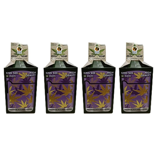 Africa Flame 100% Hemp Rolling Paper - 50 Booklets - Lilac - 4 Pack