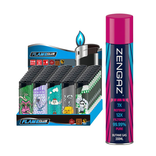 N2 Electronic Lighter - 5 Pack With 330ml Gas (Smoking)