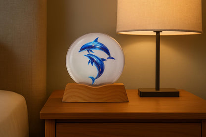 3D Creative Lamp – Dolphin Pod Sparkles Illuminated Art Light