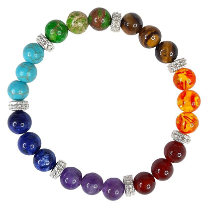 Earth Stone Collection - Crystal Stone Bracelet (7 Crystal Chakra)