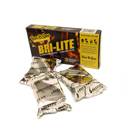 Medium Braai Lighter And 3 Piece Individually Wrapped Fire Lighter Combo (Blue)