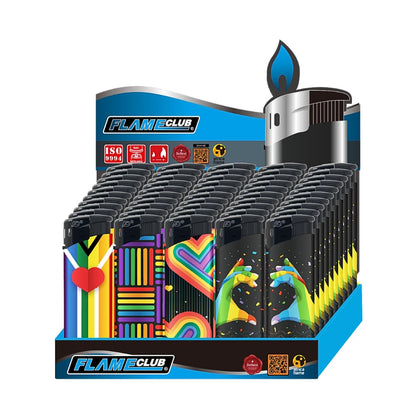 N2 Electronic Lighter - 50 Pack With 330ml Gas (Love)