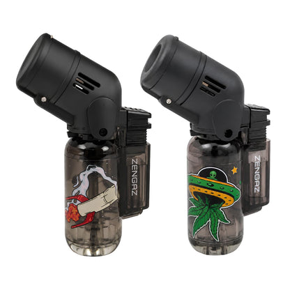 ZL-17 Angle Double Jet Torch Lighter – 2 Pack (Black)