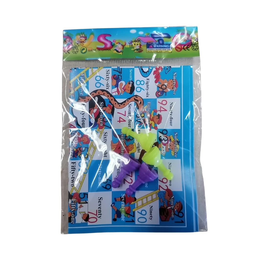 New Snakes and Ladders (S) 20pc | Classic Kids Board Game | Travel-Friendly Mini Set