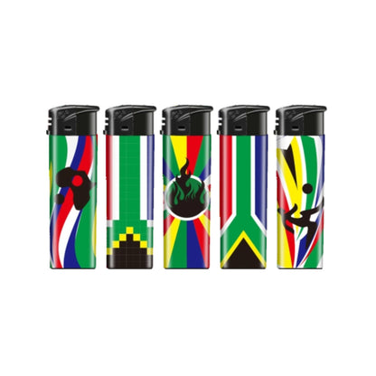N2 Electronic Lighters 50's Tray (SA Flag)
